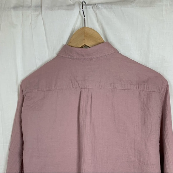 Madewell 100% Cotton Gauze Perfect Fit Shirt Mauve Pink Size S - Picture 5 of 8